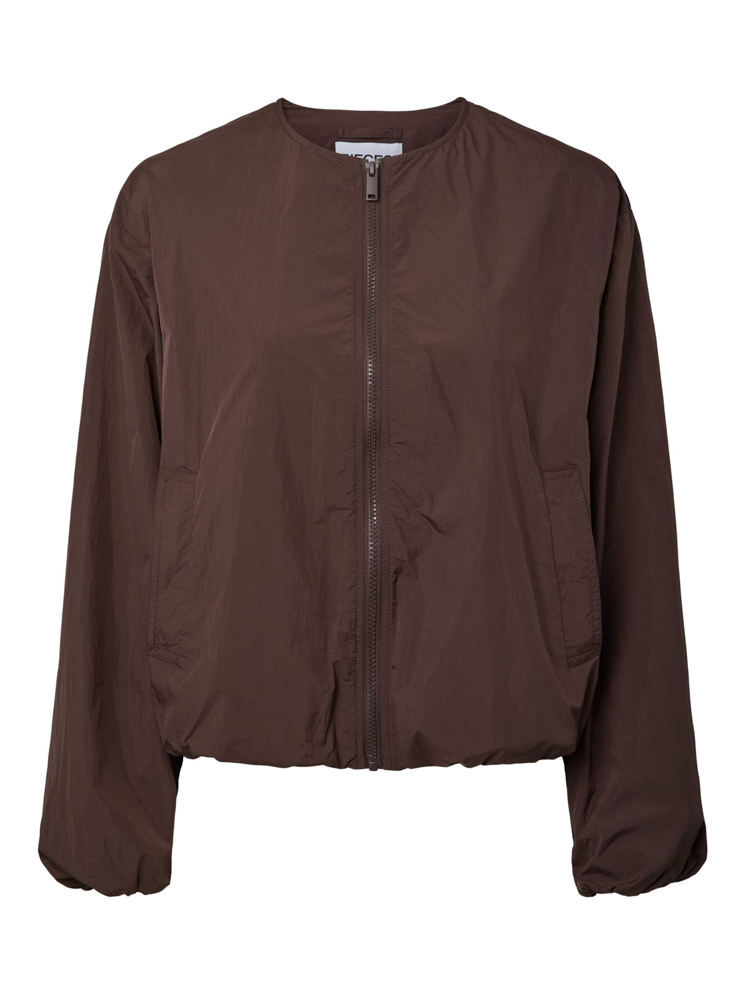 Veste mi-saison 'PCMilly' PIECES en marron : devant