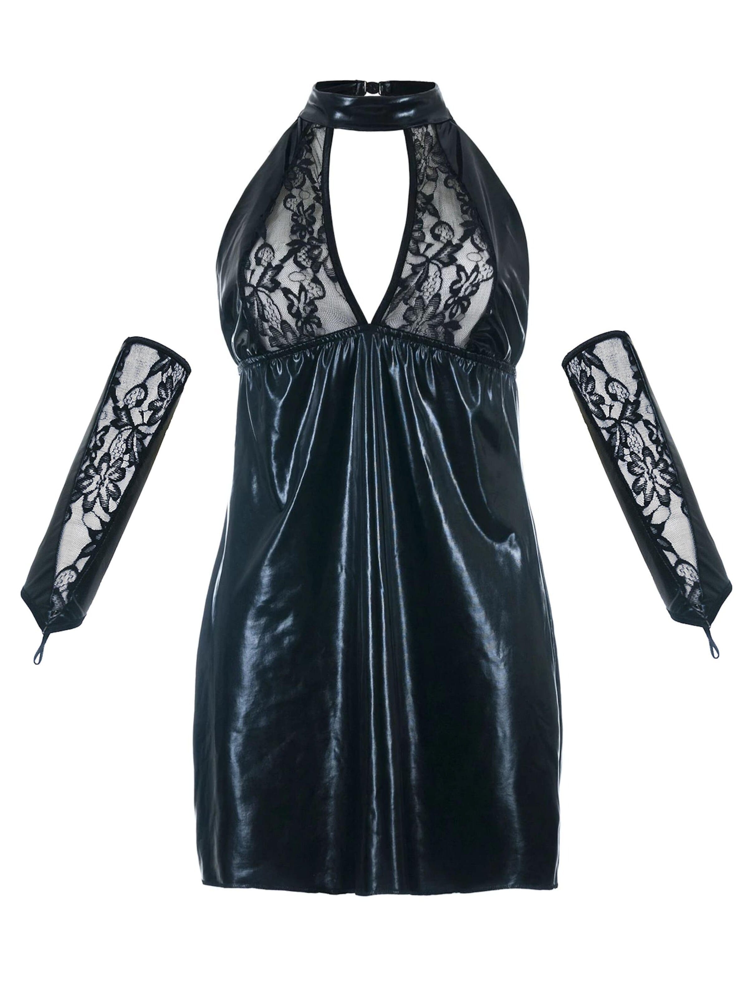 Andalea Negligee 'SB/1001' in Black: front