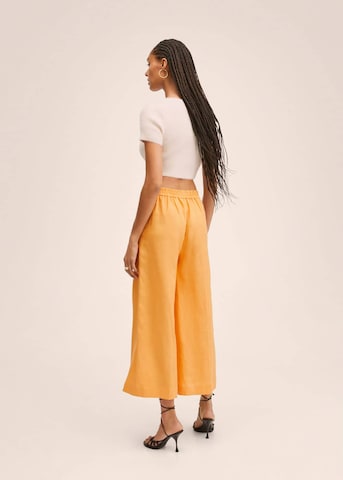 MANGO Wide Leg Stoffbukse 'Lote' i oransje