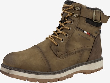 TOM TAILOR Veterboots in Bruin: voorkant