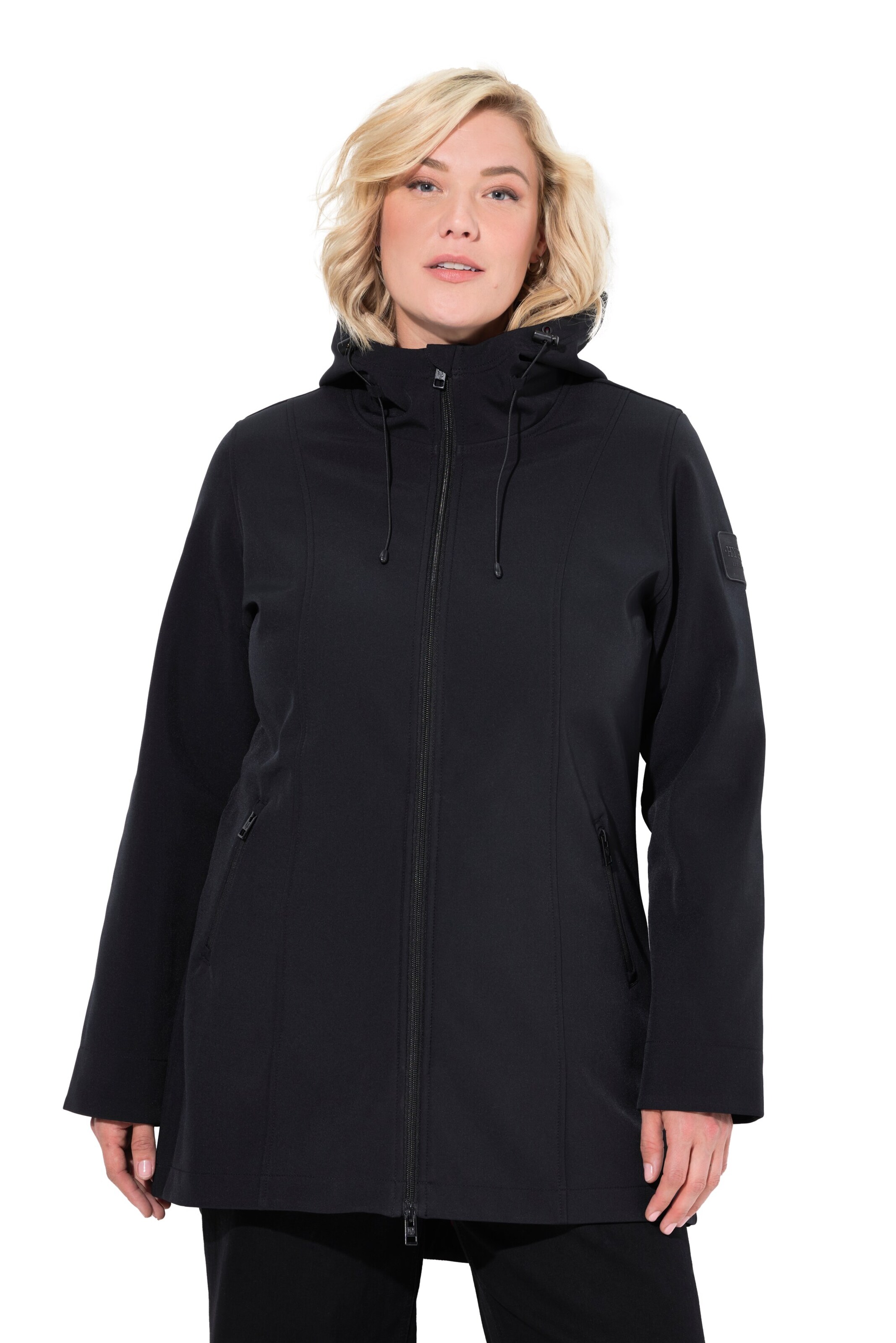 Ulla Popken Funktionsjacke in Schwarz: Vorderseite