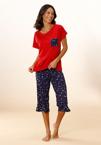 VIVANCE Pyjama 'Dreams Capri' in Blauw: voorkant