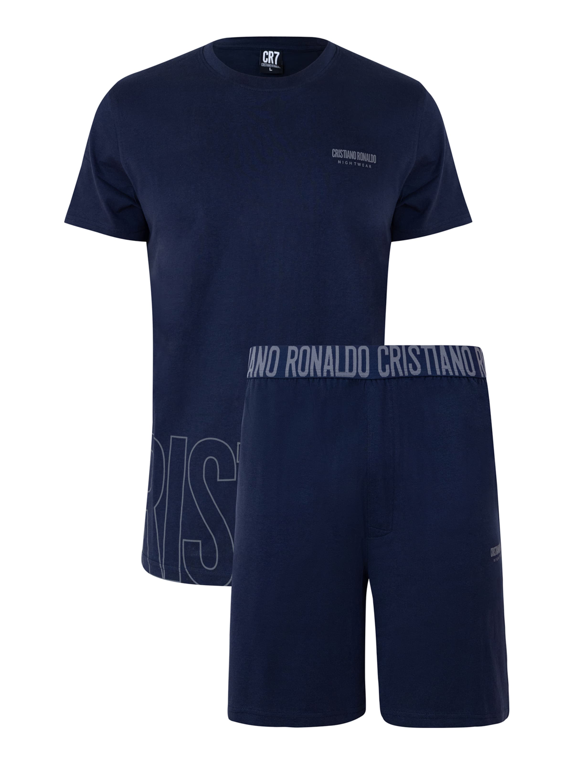 Pyjama long ' BASIC Shorty ' CR7 - Cristiano Ronaldo en bleu : devant