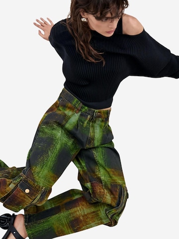 Wide leg Pantaloni 'PANT_GREEN CHECKS_LAC 26WWPW04' di Desigual in verde