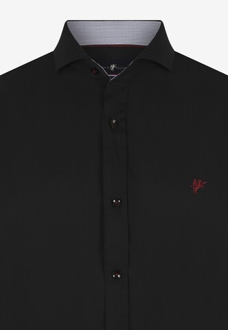 DENIM CULTURE Slim fit Button Up Shirt 'Austin' in Black