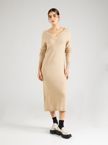 Robes en maille 'ONLJEANETT' ONLY en beige : devant