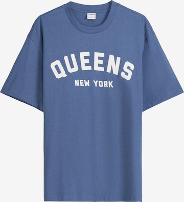 T-Shirt Bershka en bleu : devant