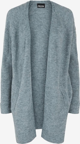 PIECES Knit Cardigan 'Ellen' in Grey: front