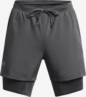 UNDER ARMOUR Workout Pants 'Launch' in Grey: front