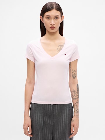 rožinė Tommy Jeans Marškinėliai: priekis