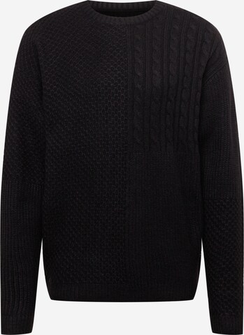 TOM TAILOR DENIM Sweater in Black: front