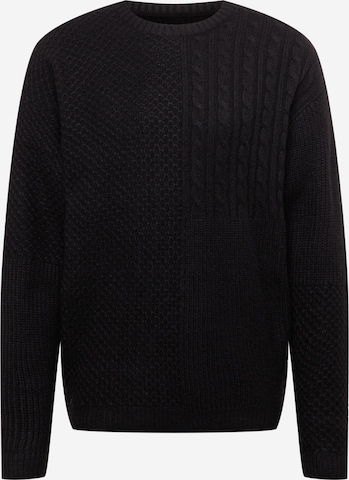 TOM TAILOR DENIM Sweater in Black: front