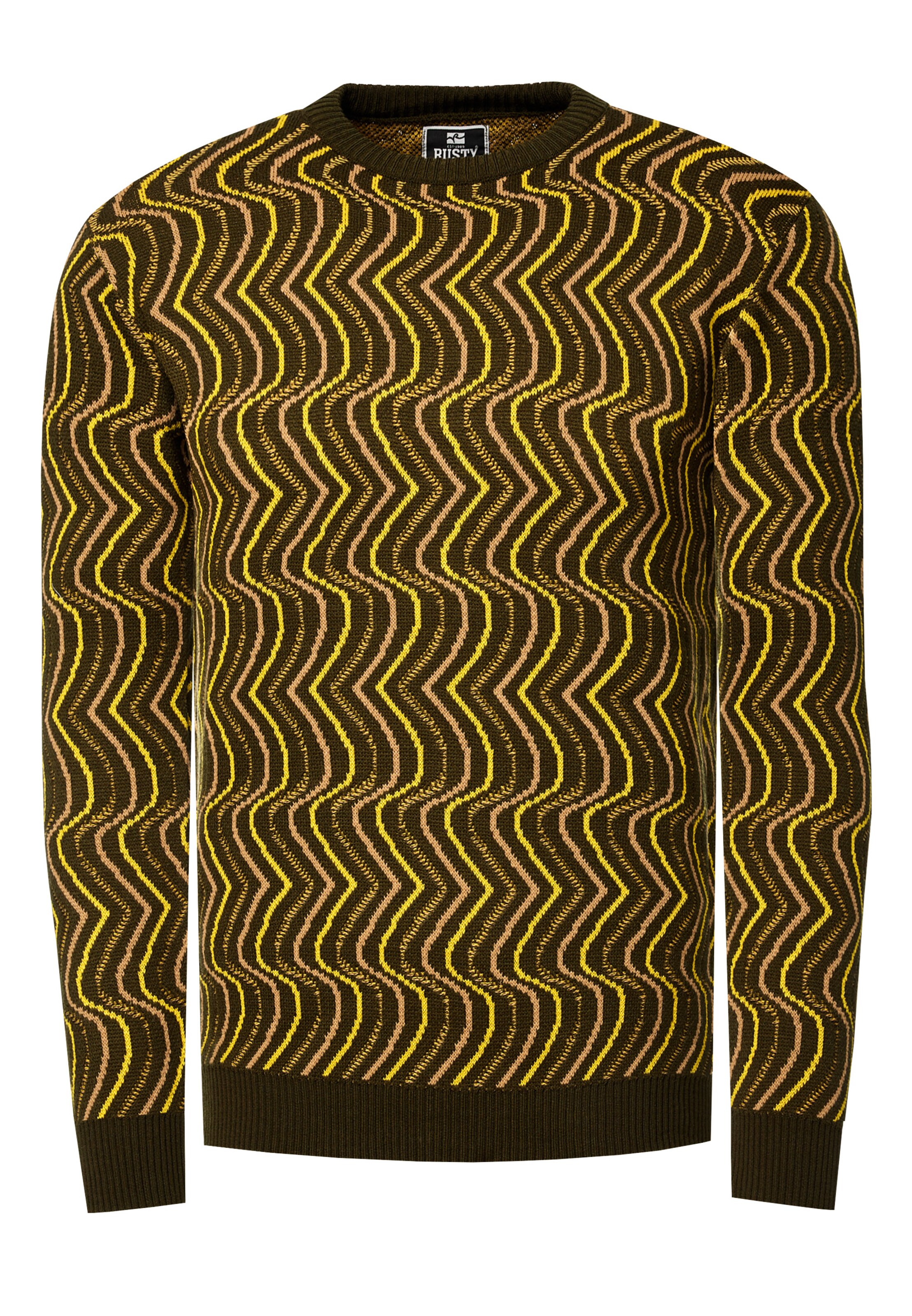 Rusty Neal Pullover in Grün: Vorderseite