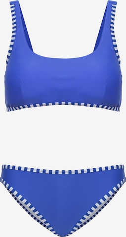 La V Bikini 'Bikini Mallorca' in Blue: front