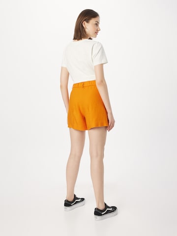 Sisley Široký strih Plisované nohavice - oranžová