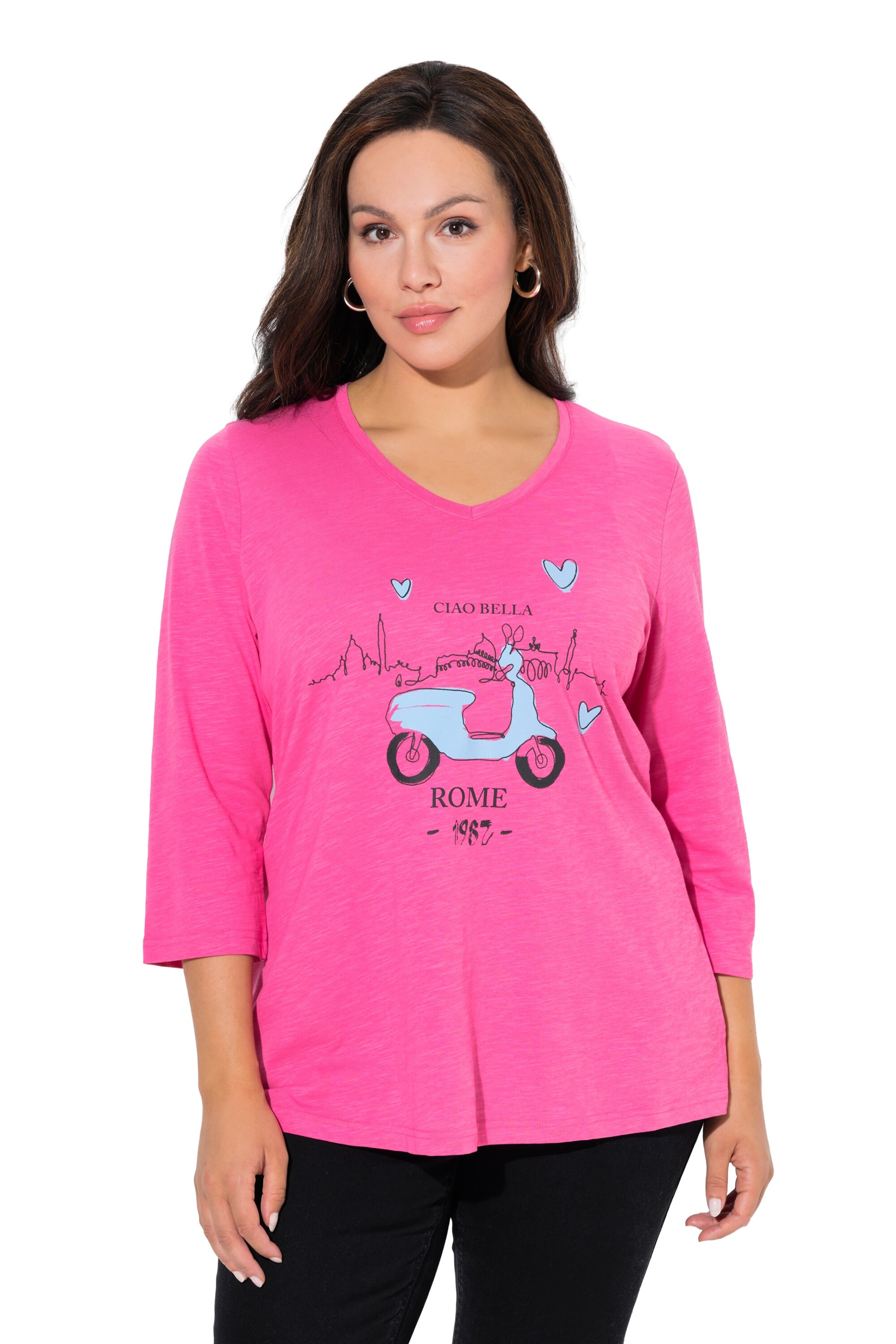 Ulla Popken Shirt in Roze: voorkant