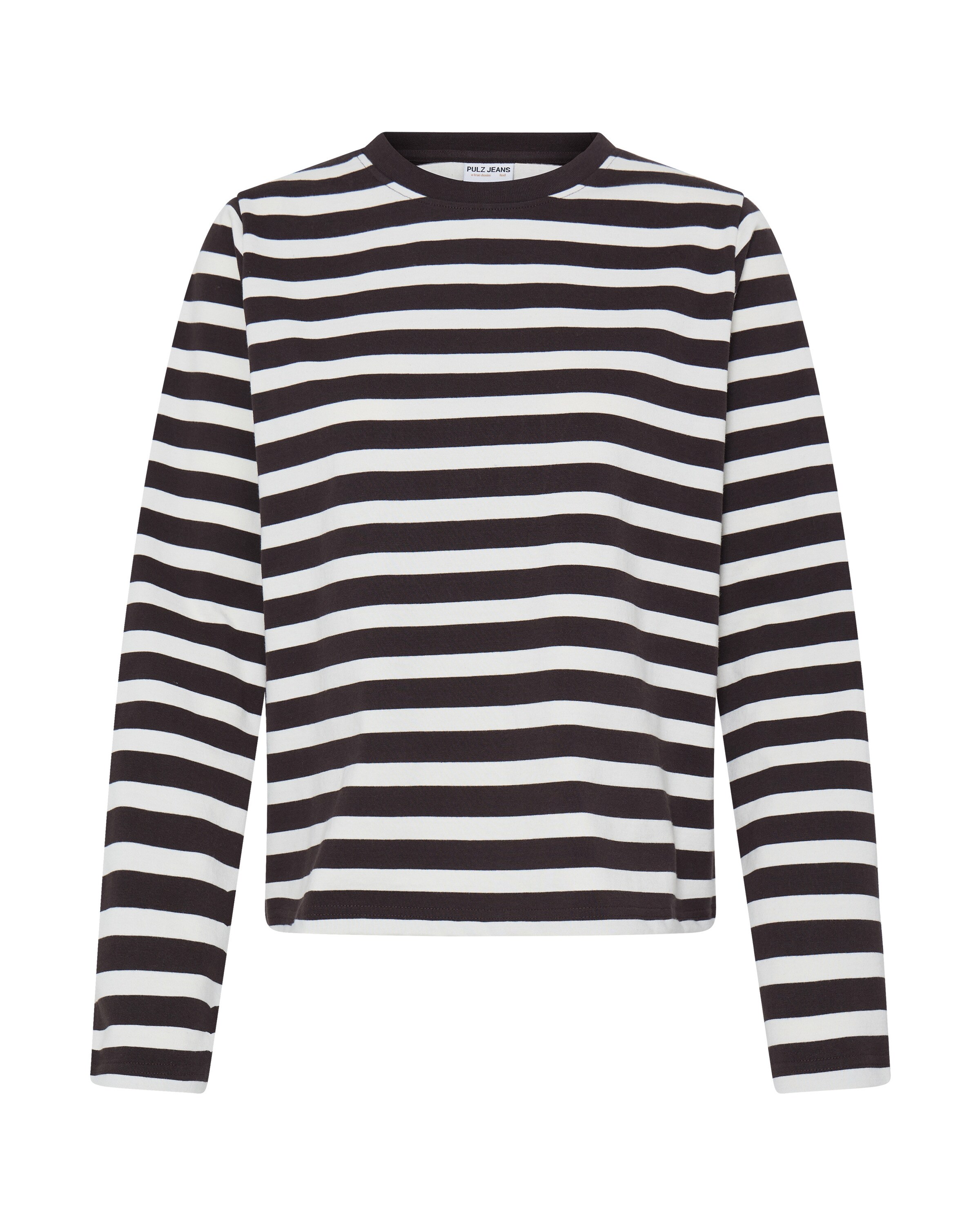 Pulz T-shirt 'SAHANA' en L en moka / blanc, Vue avec produit