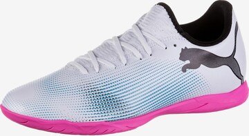 PUMA - Chuteira 'Future 7 Play' em branco: frente