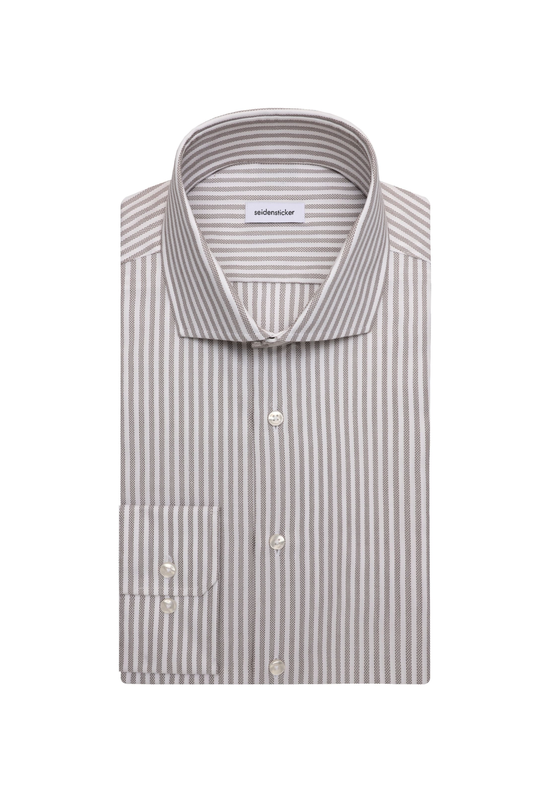 Coupe slim Chemise business SEIDENSTICKER en marron