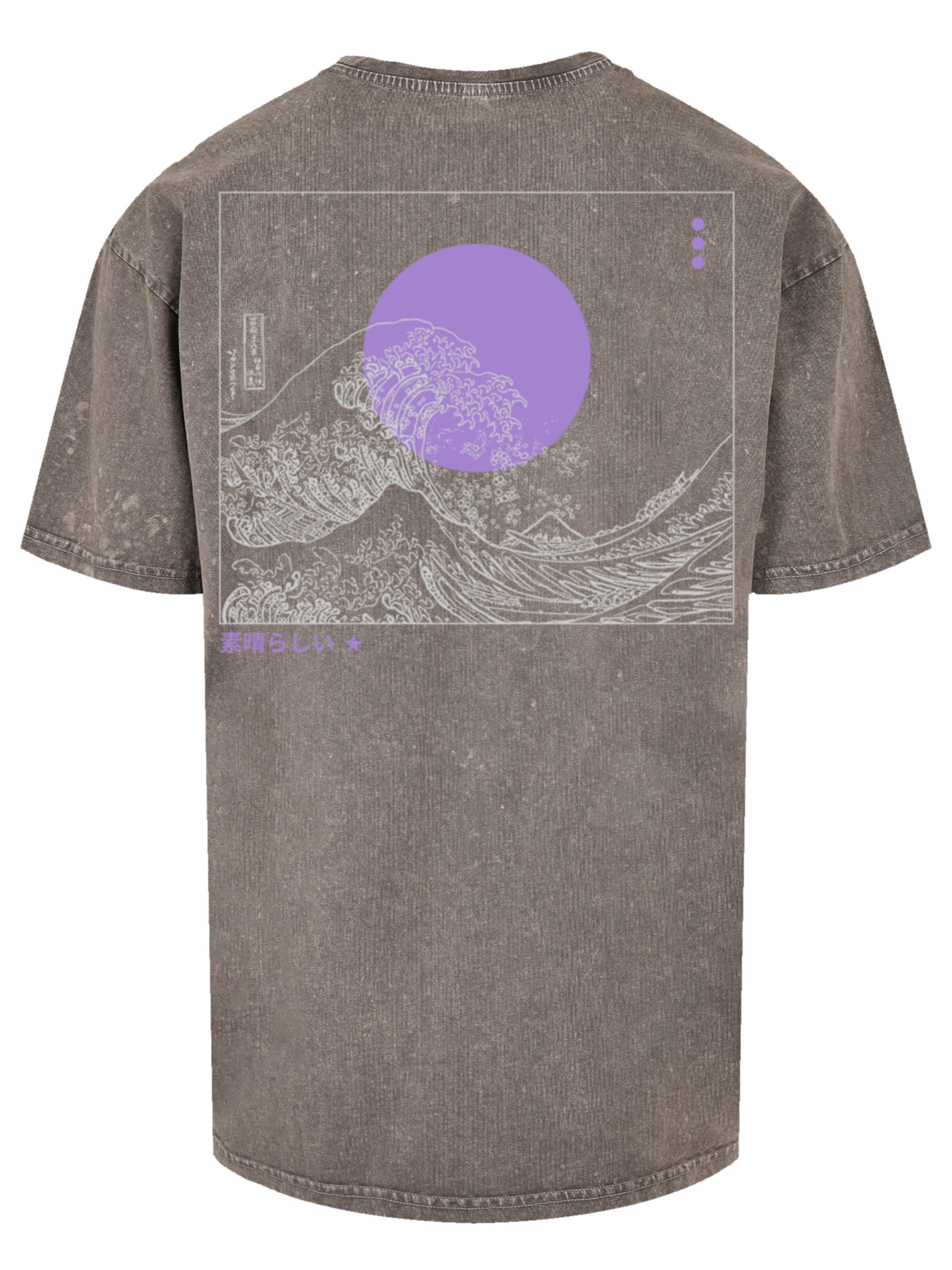F4NT4STIC Shirt 'Kanagawa' in Grijs