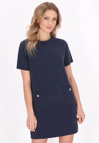 DreiMaster Klassik Трикотажное платье 'Classic Look' в Синий: спереди