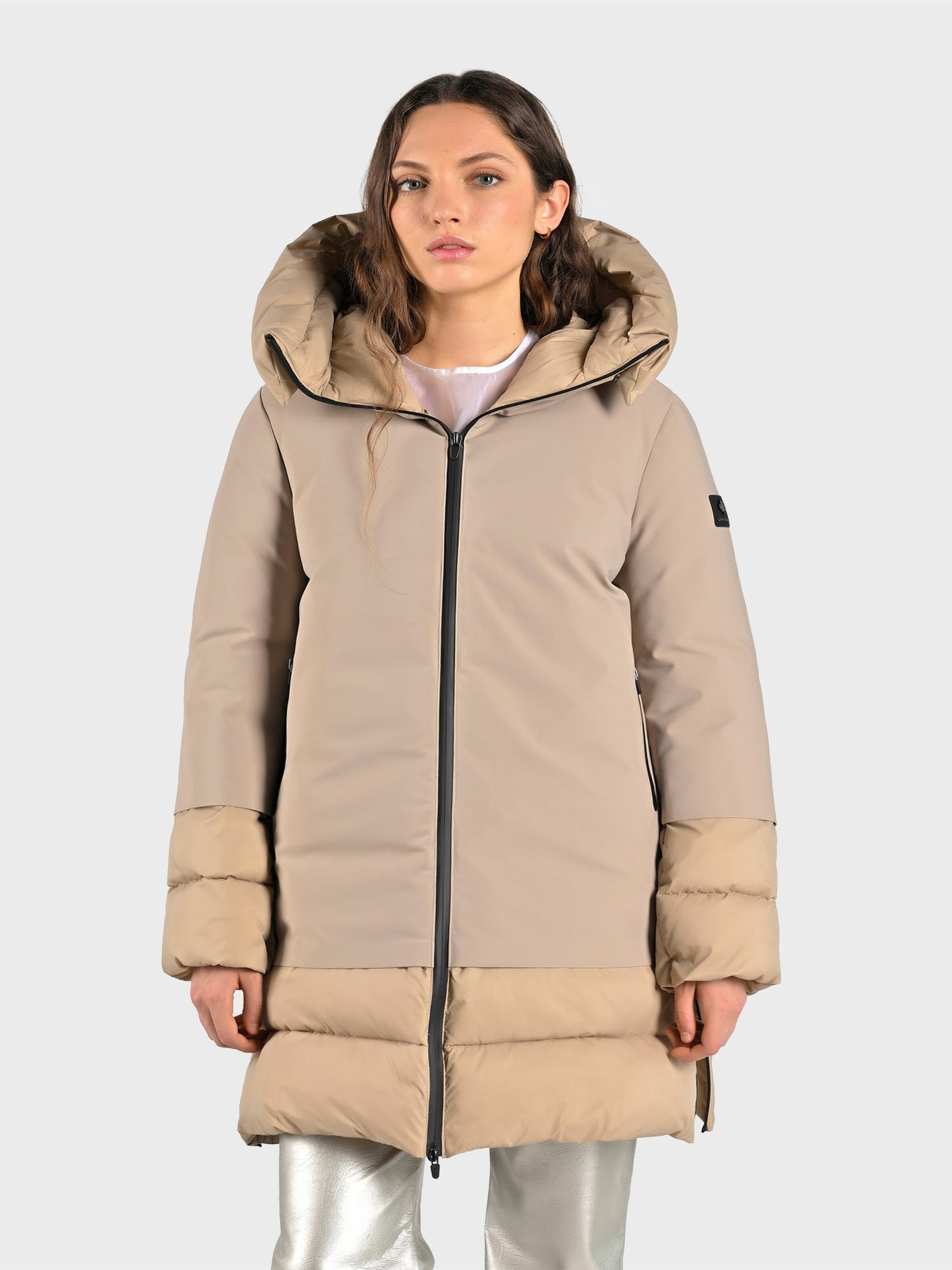 Canadian Classics Zimní parka ' BECANCOUR LONG ' – béžová: přední strana