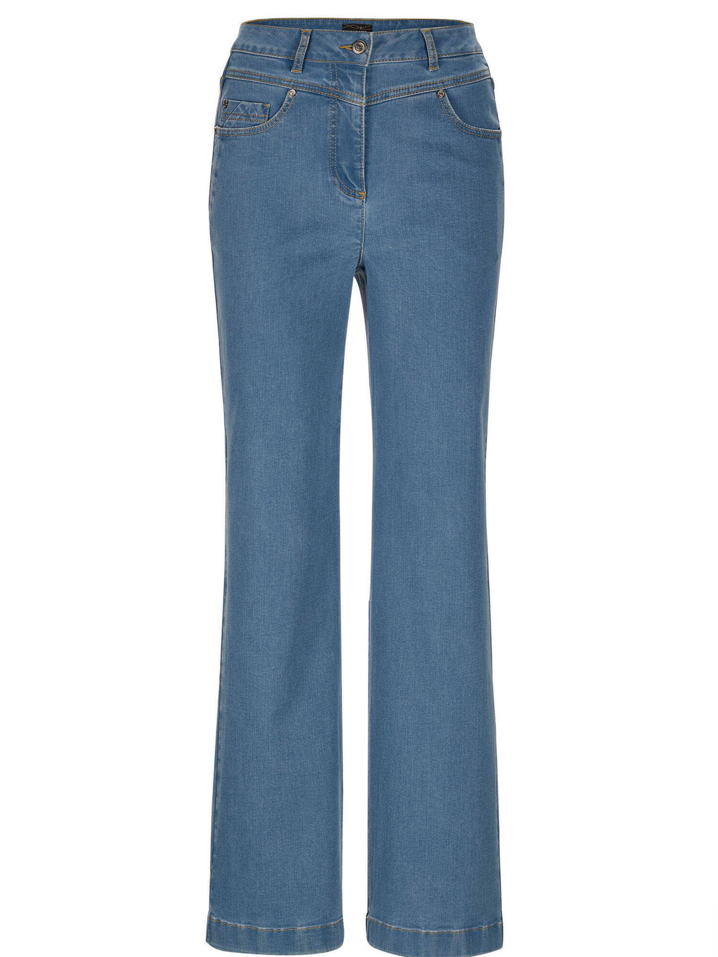Goldner Wide leg Jeans in Blauw: voorkant