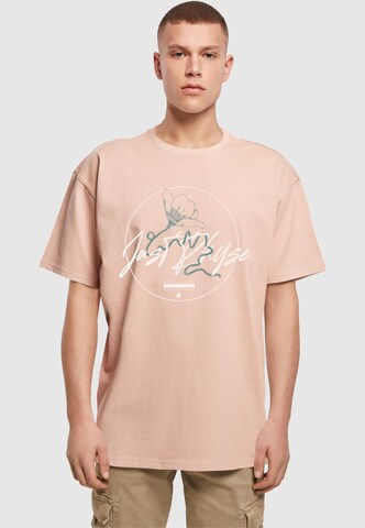 Just Rhyse Футболка 'Full Bloom' в Ярко-розовый: спереди