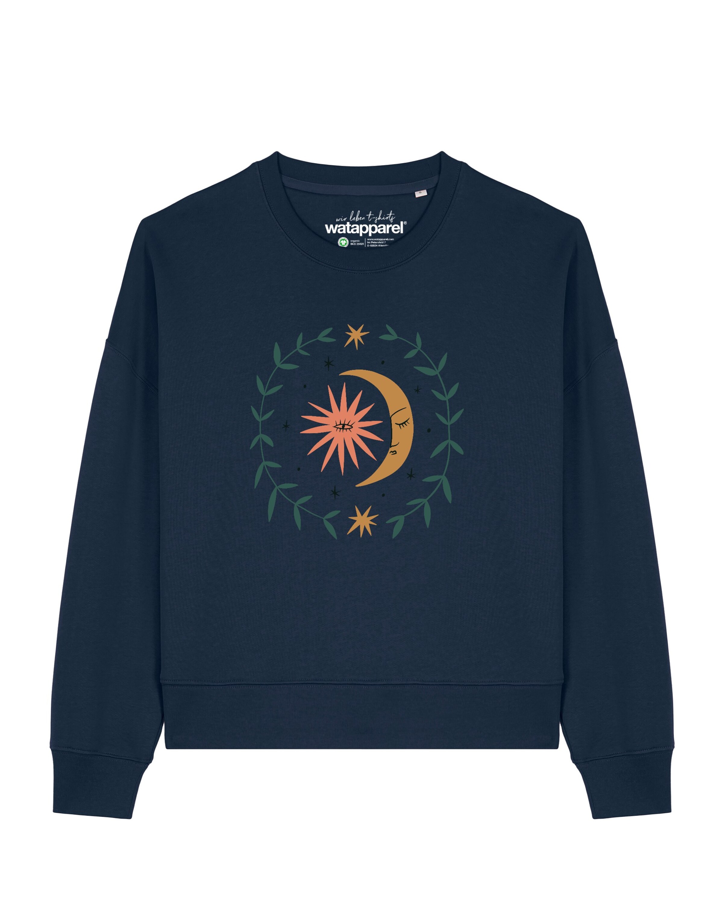 Sweat-shirt 'Love and flex ' Watapparel en bleu : devant