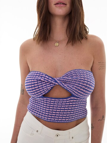 Tops en tricot 'Linda' ABOUT YOU x Laura Giurcanu en bleu