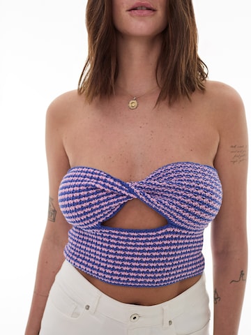 Tops en tricot 'Linda' ABOUT YOU x Laura Giurcanu en bleu