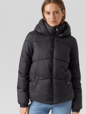 Vero Moda Tall Winterjas 'UPPSALA' in Zwart