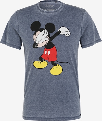 Recovered Shirt 'Mickey Mouse' in Blauw: voorkant