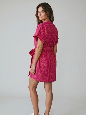 Pink Label Καλοκαιρινό φόρεμα 'BEACHWEAR EMBROIDERY ORANGE' σε κόκκινο