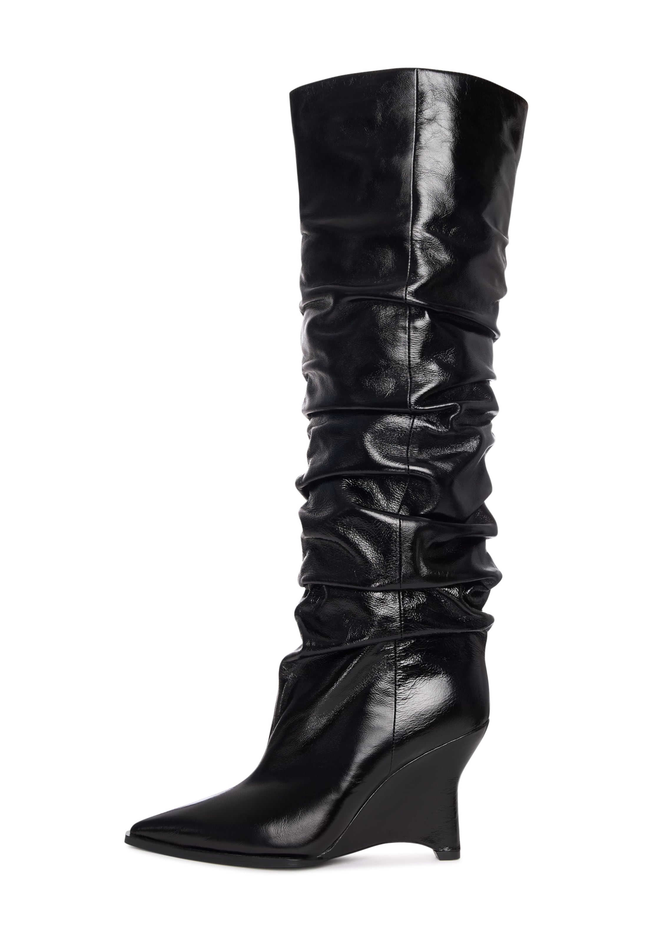 CESARE GASPARI Stiefel in Schwarz: Vorderseite