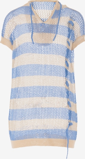NALLY Pullover in XS-S in beige / blau, Produktansicht