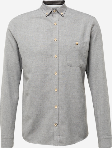 Coupe slim Chemise 'Dean' Kronstadt en gris : devant