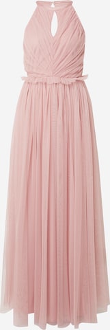 Maya Deluxe Evening Dress in Pink: front