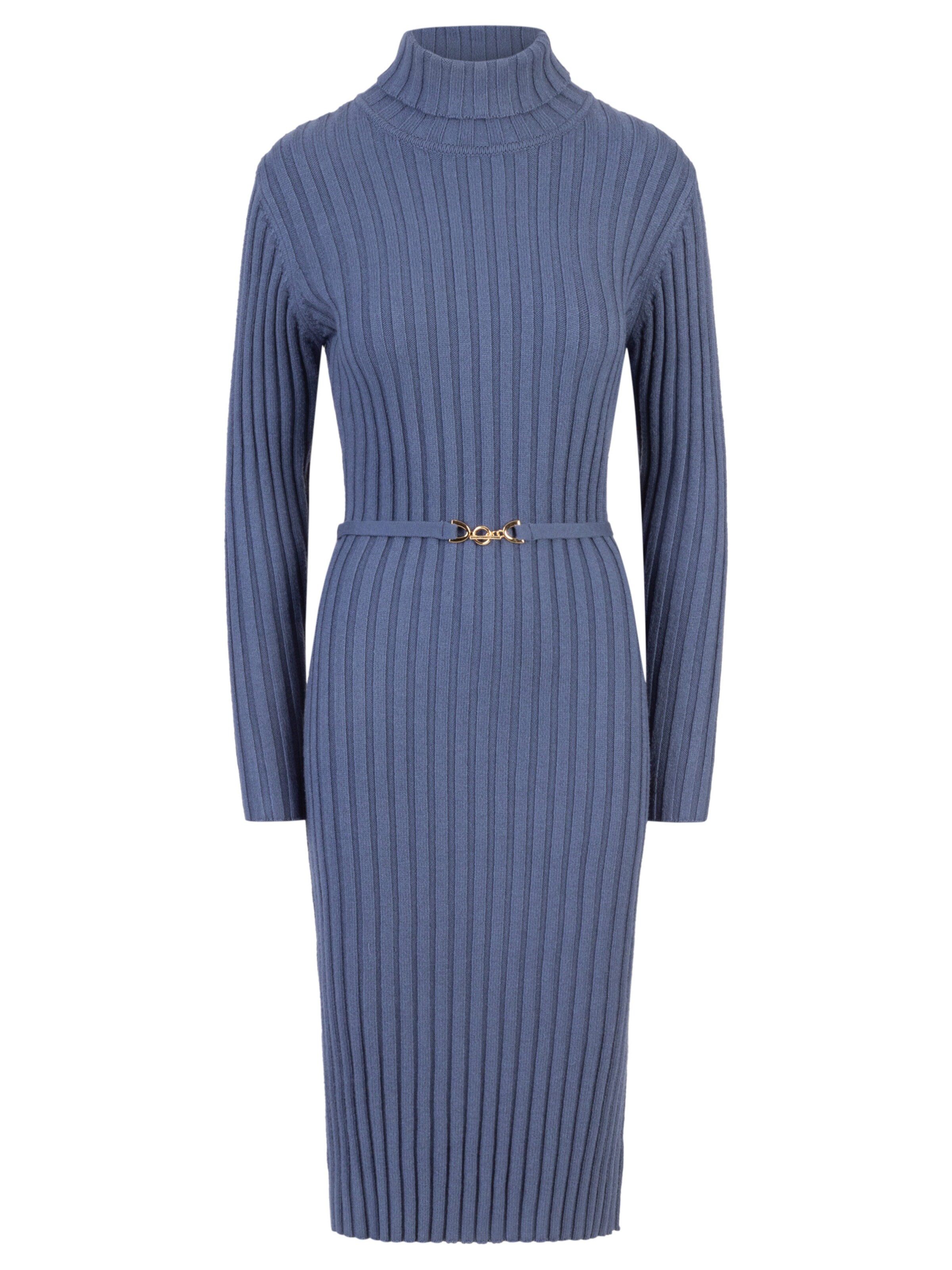 APART Knitted dress in Blue: front