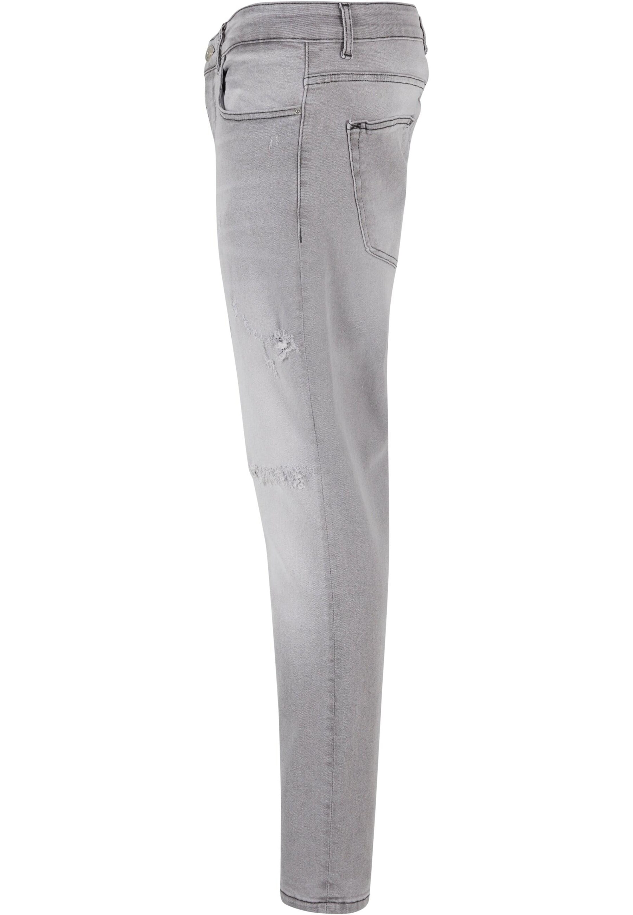 2Y Premium Tapered Jeans in Grau