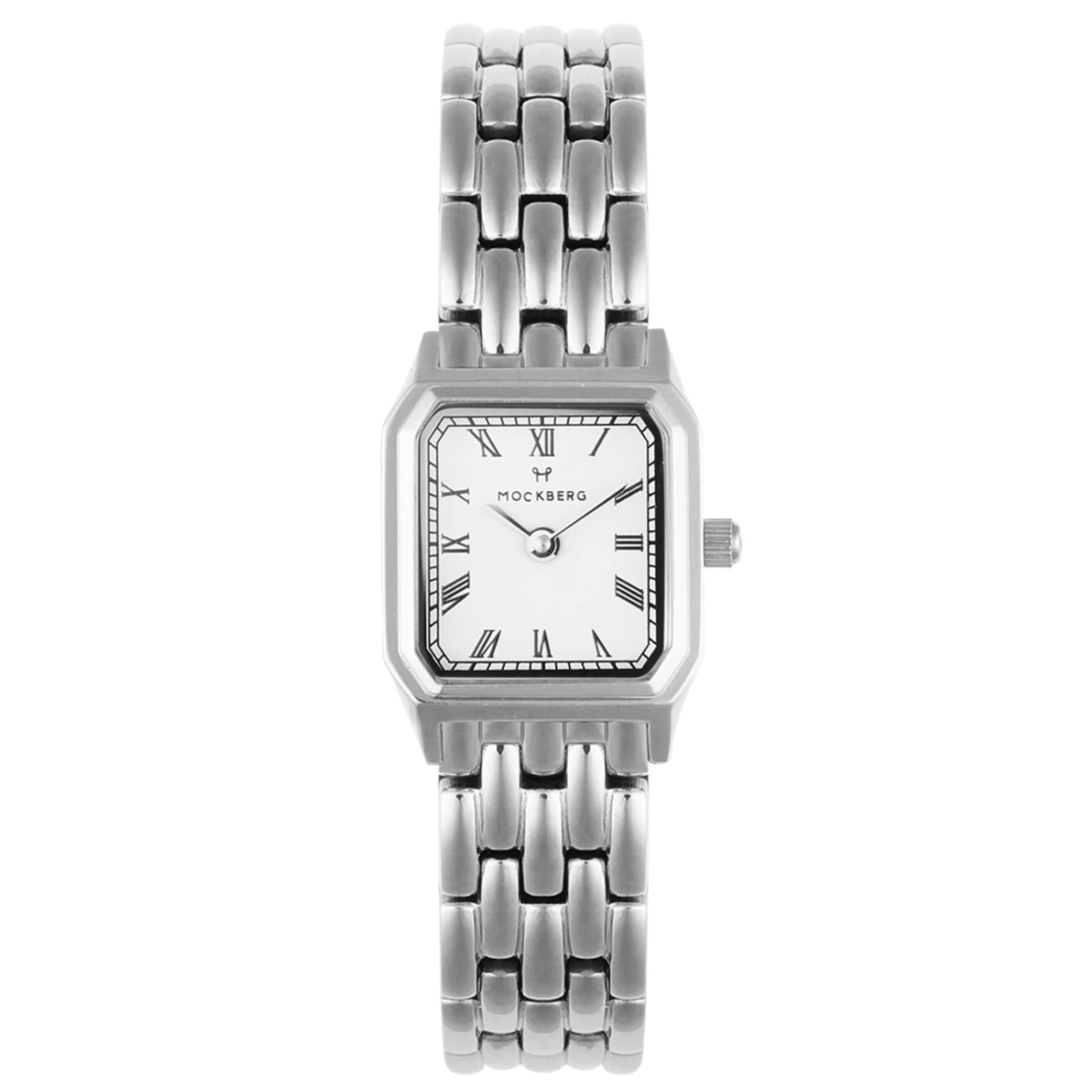 Mockberg Analog Watch in Silver: front