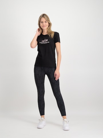 ALPHA INDUSTRIES Slimfit Leggings in Zwart