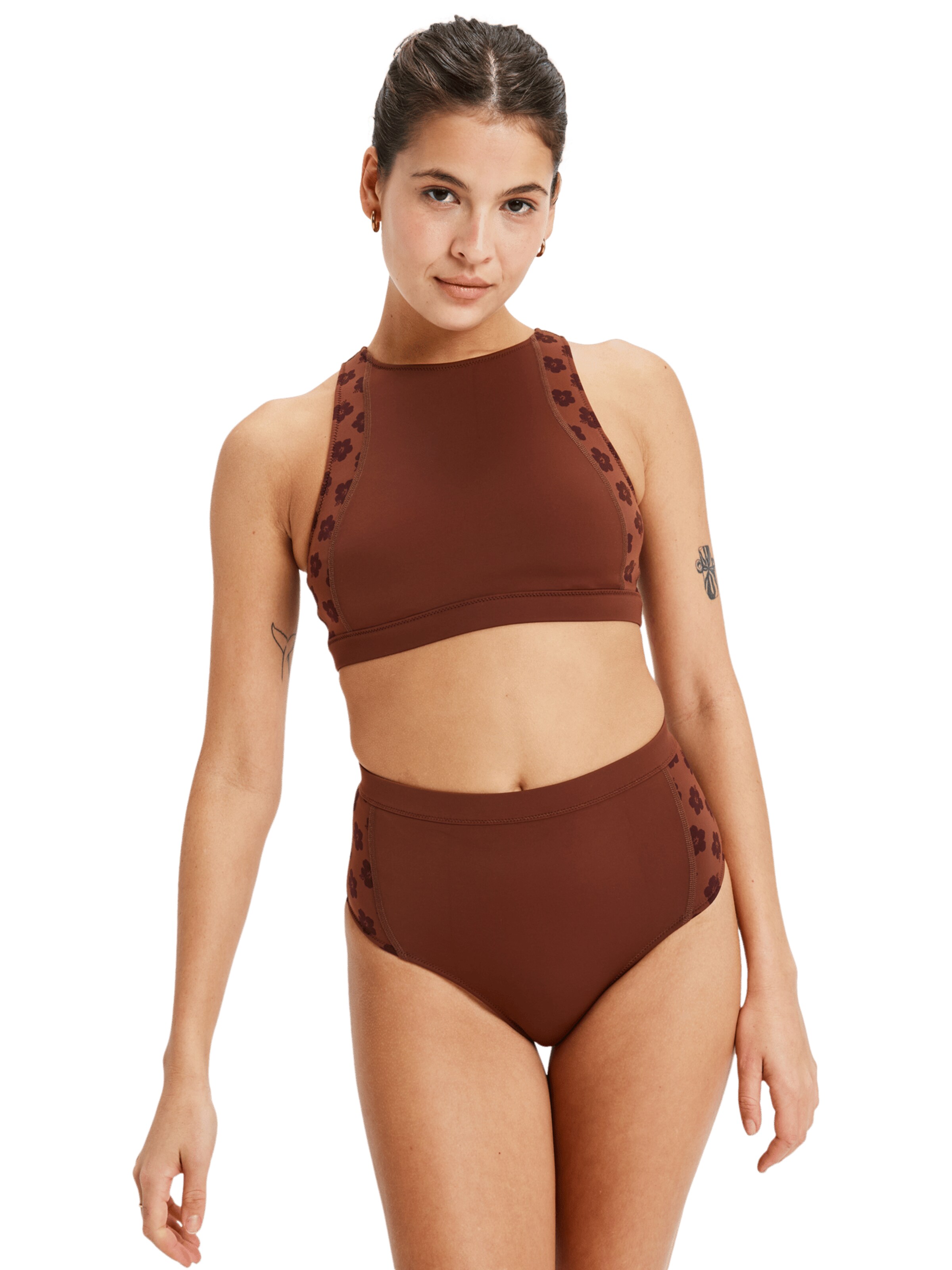 ROXY Bikini Bottoms in Brown: front