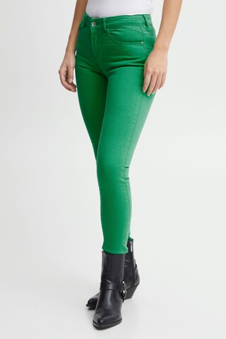 Skinny Jeans 'Lola' di b.young in verde: frontale