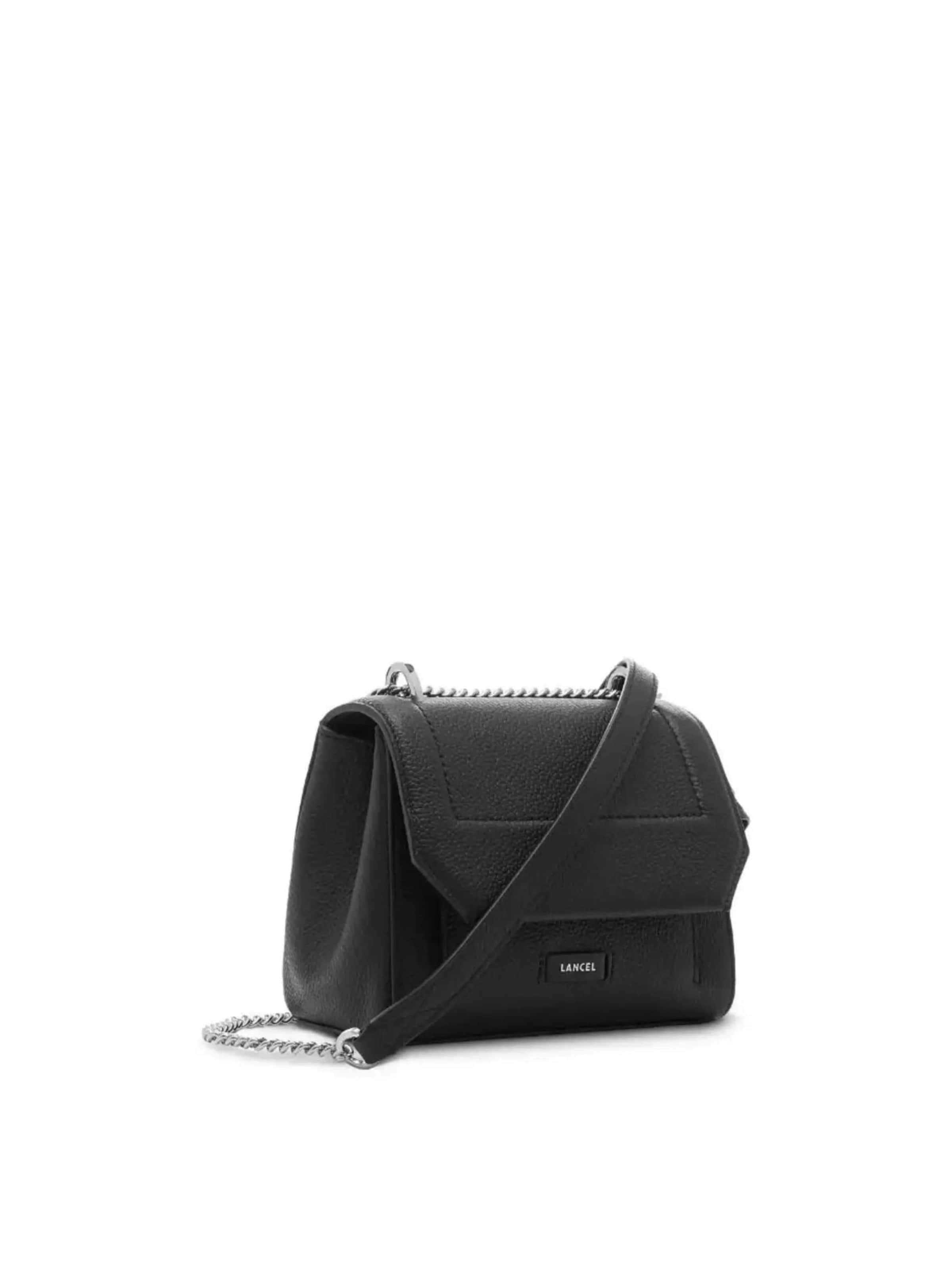 Borsa a spalla 'Sac Rabat S Lancel Ninon Noir/Argenté' di Lancel in nero