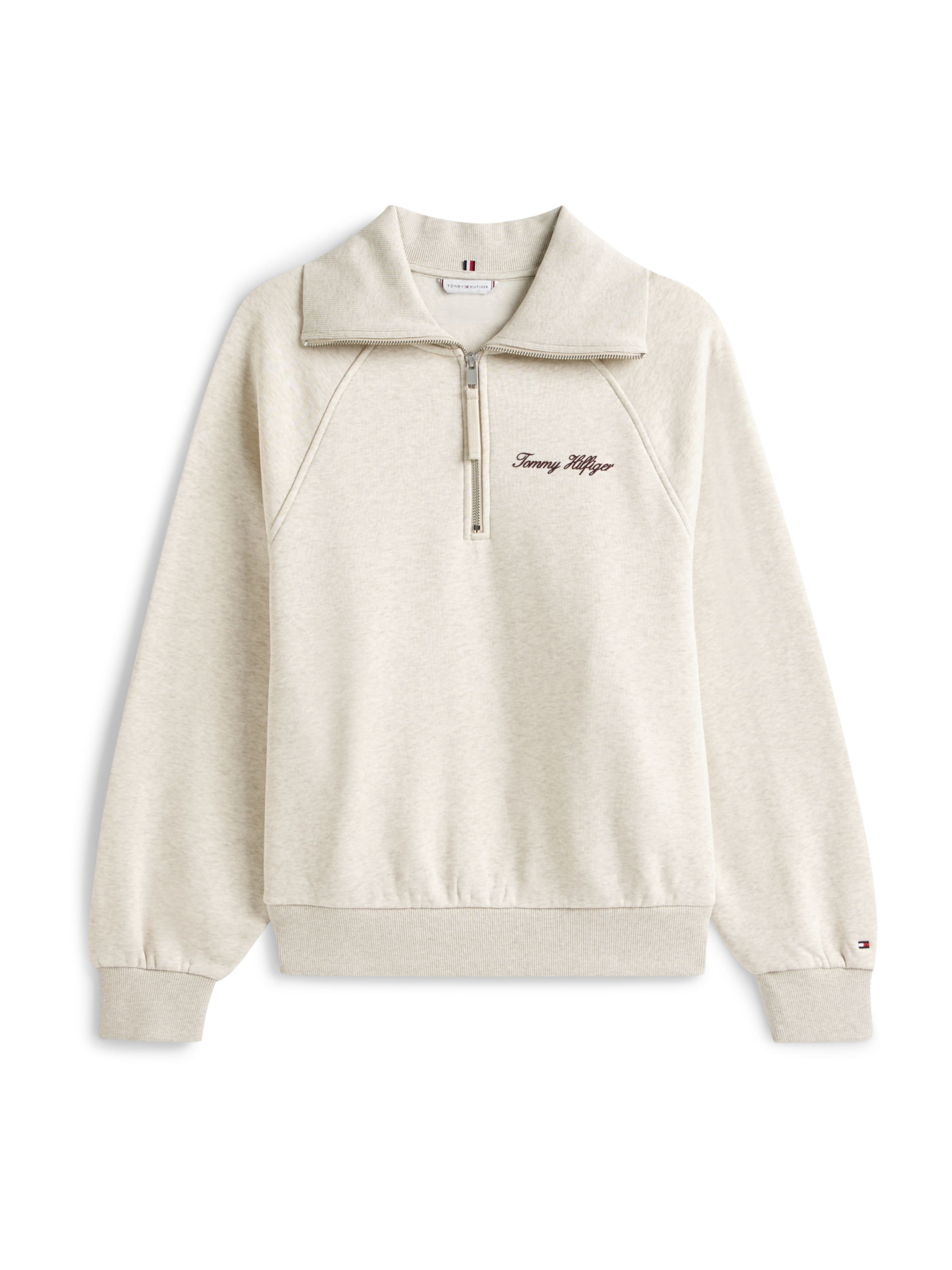 Tommy Hilfiger CurveSweater majica 'CLASSIC' - bež boja: prednji dio