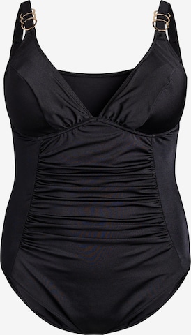 juoda Swim by Zizzi Mažinanti Maudymosi kostiumėlis: priekis