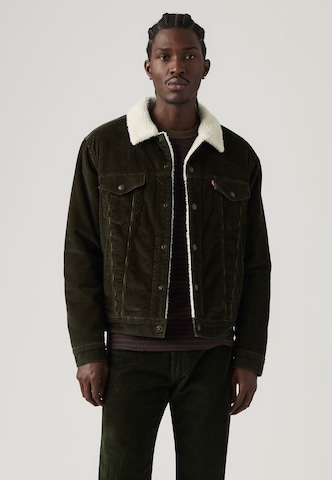 LEVI'S ® Демисезонная куртка 'Type III Sherpa Trucker' в Зеленый: спереди