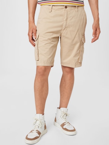 bugatti Regular Cargo Pants in Beige: front