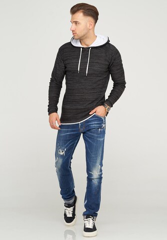 behype Sweatshirt 'NATHANAEL' in Schwarz